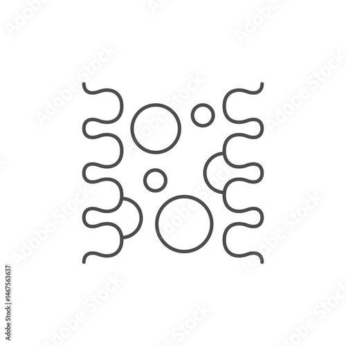 Intestinal absorption line outline icon