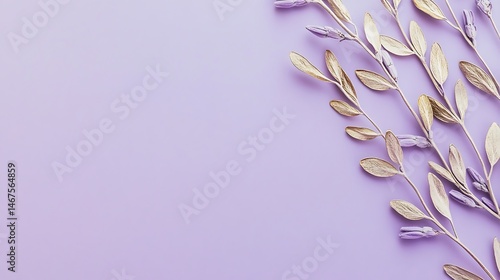 Dried flowers on purple background