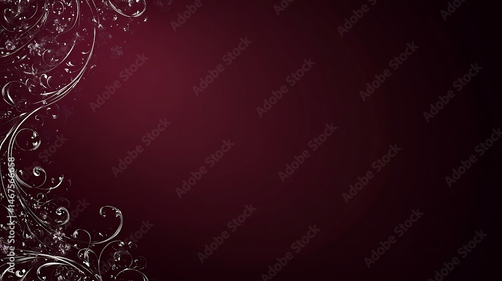 Elegant floral border on maroon background Elegant floral border on maroon background