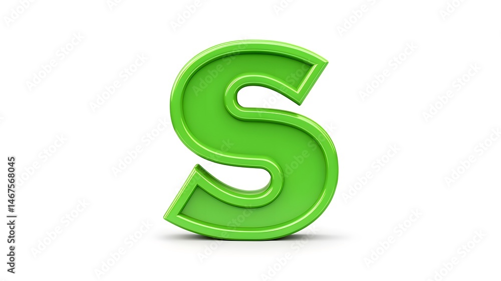 Obraz premium Professional realistic Green Dollar and Peso sign S symbol on white background
