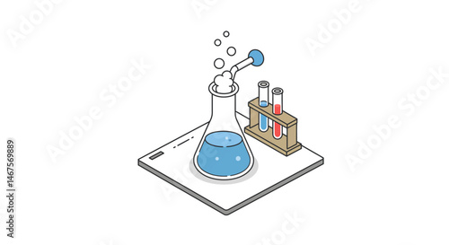 Isometric view of a white DJ mixer with gray edges and black details