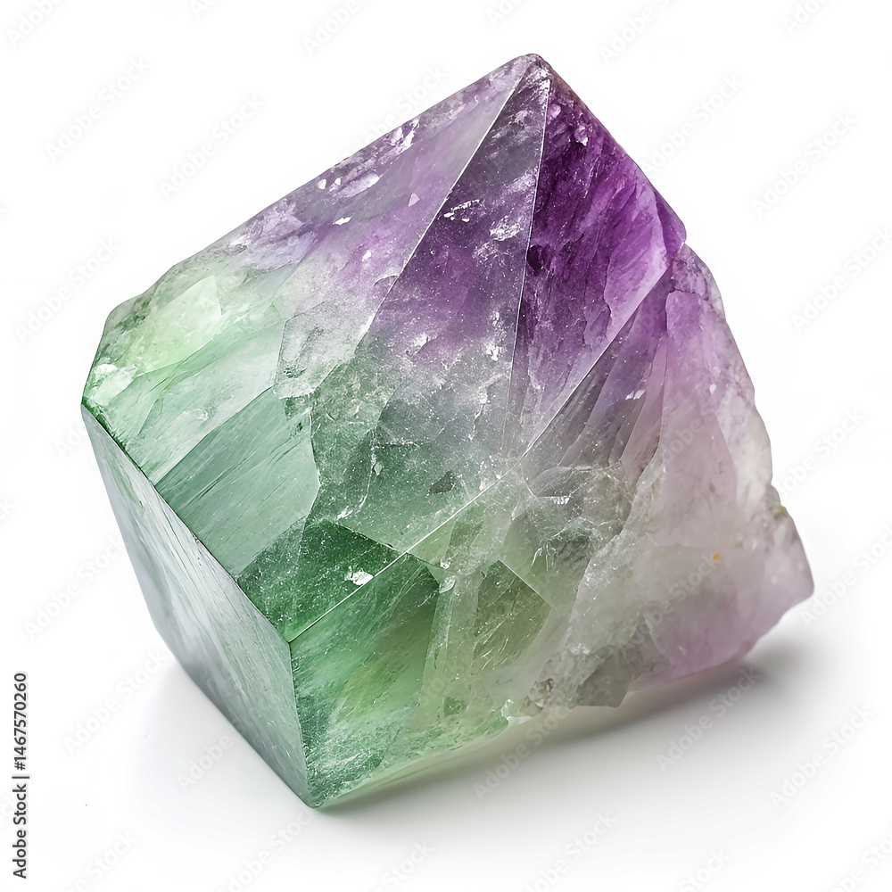 Fototapeta premium a fluorite isolated on solid white background