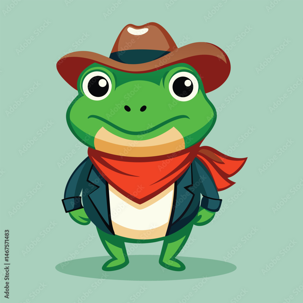 Obraz premium funny frog cartoon