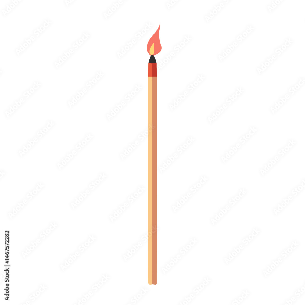 Incense Stick Flat vector, minimalist design, isolated on a white background. Incense Stick Flat vector, minimalist design, isolated on a white background.