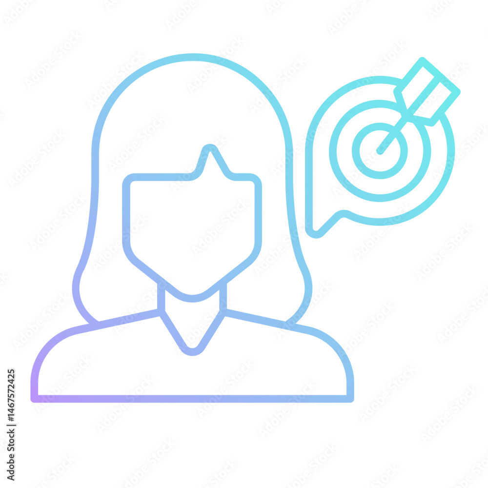 Obraz premium Goal Tracking Icon