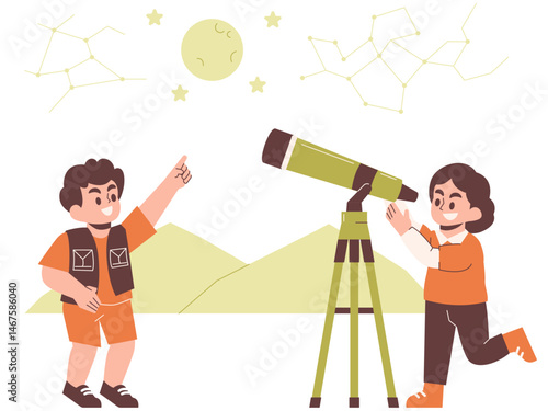 Children learning Astronomy