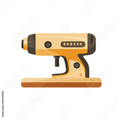 Flat vector Sander, minimalist design, isolated on a white background.