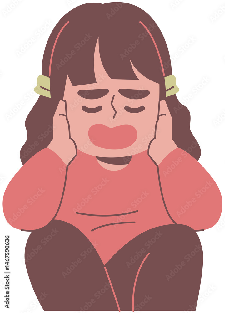 Obraz premium Scared Kid in the Corner