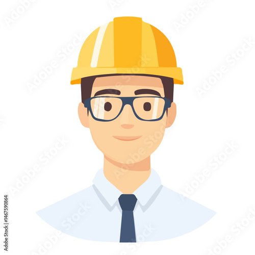 Project Manager Flat vector, minimalist design, isolated on a white background.