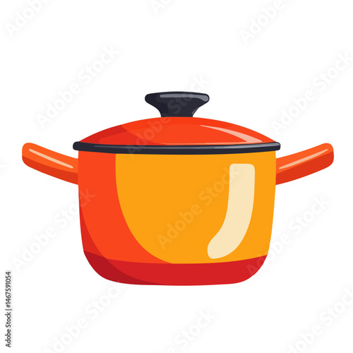 Flat vector Pot Holder, minimalist design, isolated on a white background.