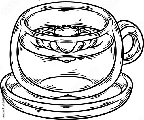Chai Cup Hand Drawn Art