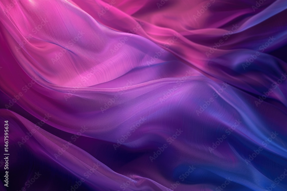 Obraz premium Abstract purple color wave flowing express the energetic ripple. Seamless texture of vividness curve swirling convey sense of harmony and wonderful scene perfect for effect and graphic design. AIG51.