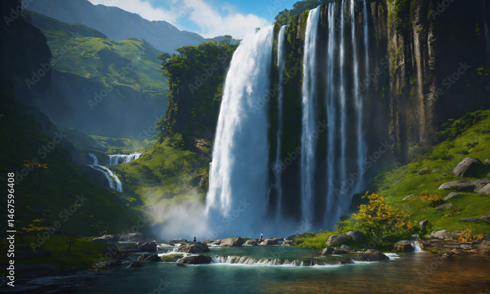 Fototapeta premium waterfall in the forest