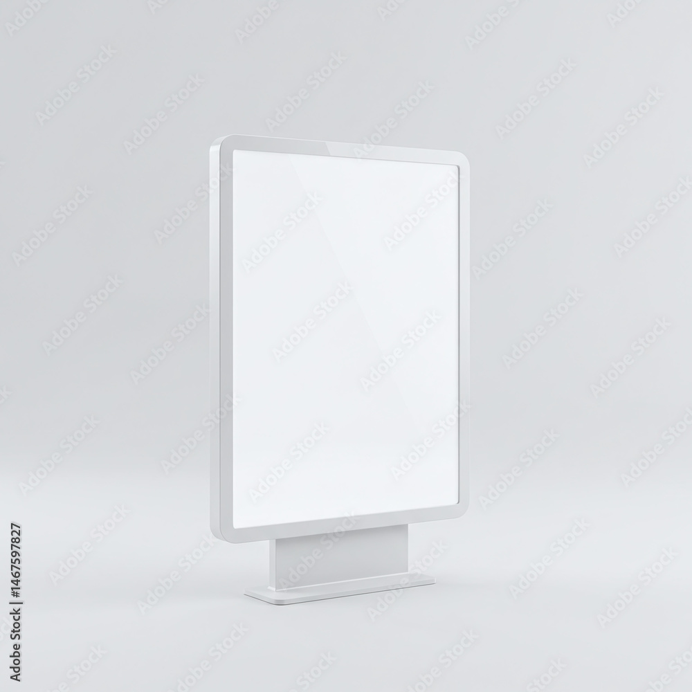 White Interactive Display Screen with Stand White Interactive Display Screen with Stand