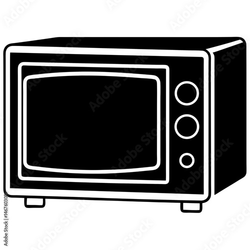 retro tv set isolated