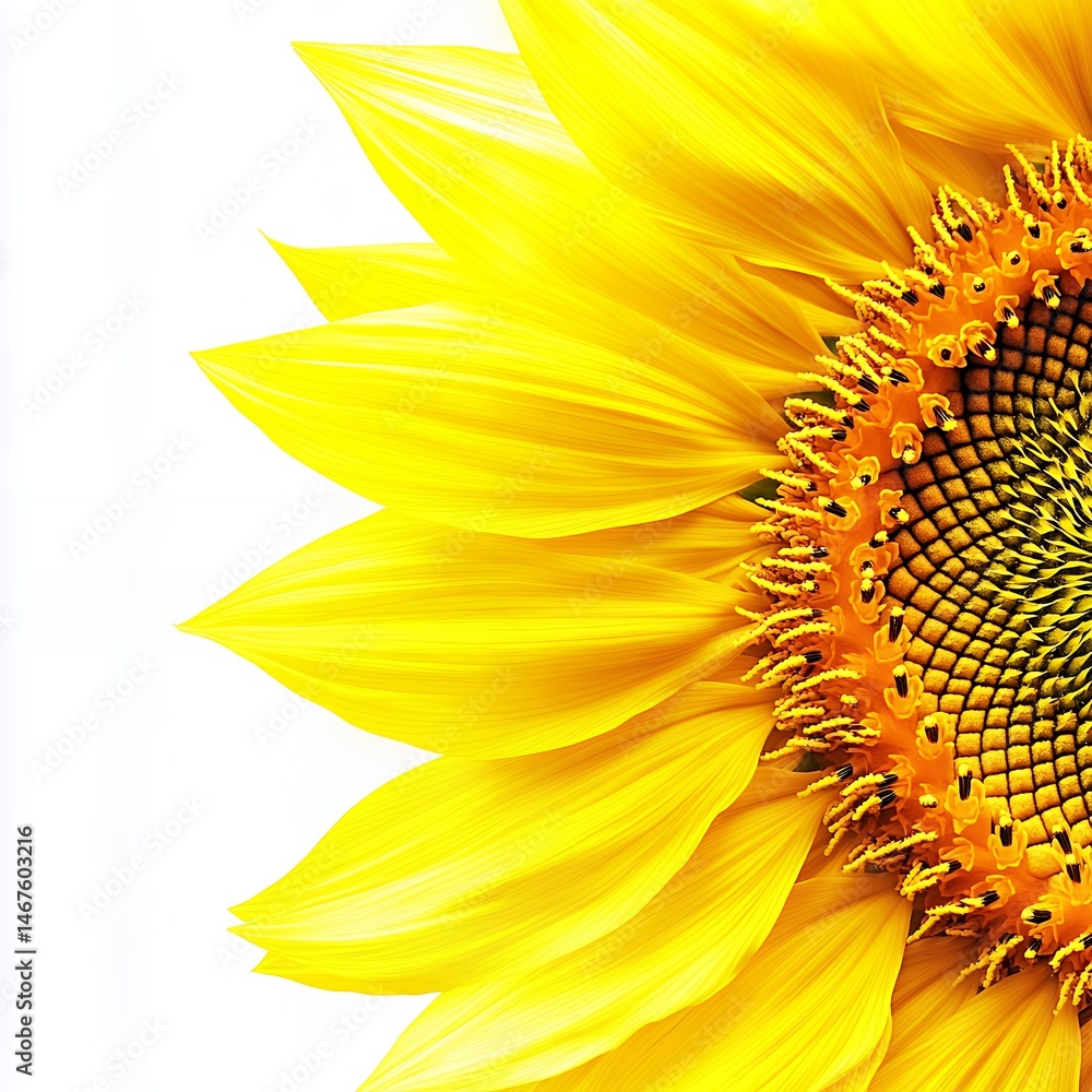 Obraz premium Vibrant Yellow Sunflower Closeup Bright Summer Flower Petals Nature Blossom Bloom Plant Sunny Image