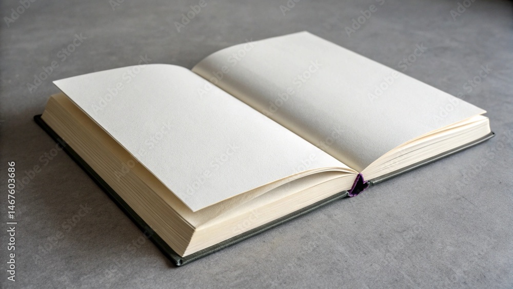 Fototapeta premium Blank book isolated on grey to replace your design 