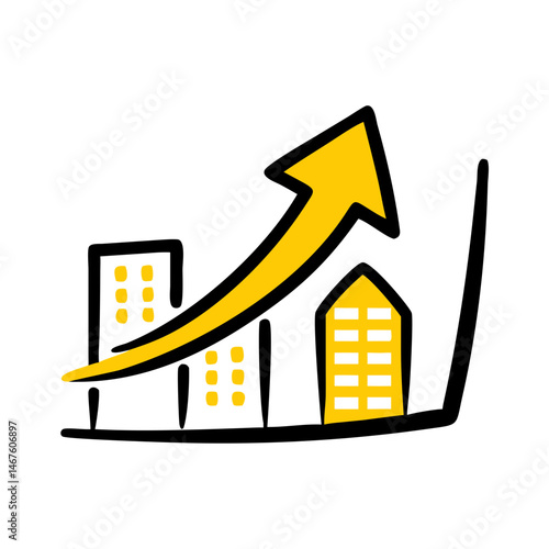 Business Growth and Expansion Icon
 symbolizing strategies for increasing revenue, improving profitability, and achieving long-term success in both business and real estate sectors.
