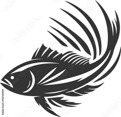 Grunt fish vector silhouette