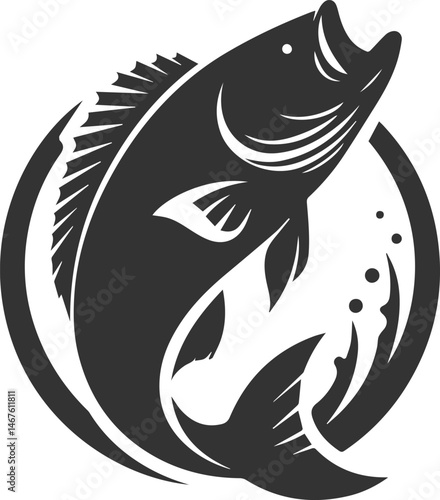 Grunt fish vector silhouette