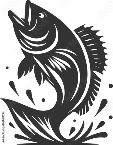 Grunt fish vector silhouette