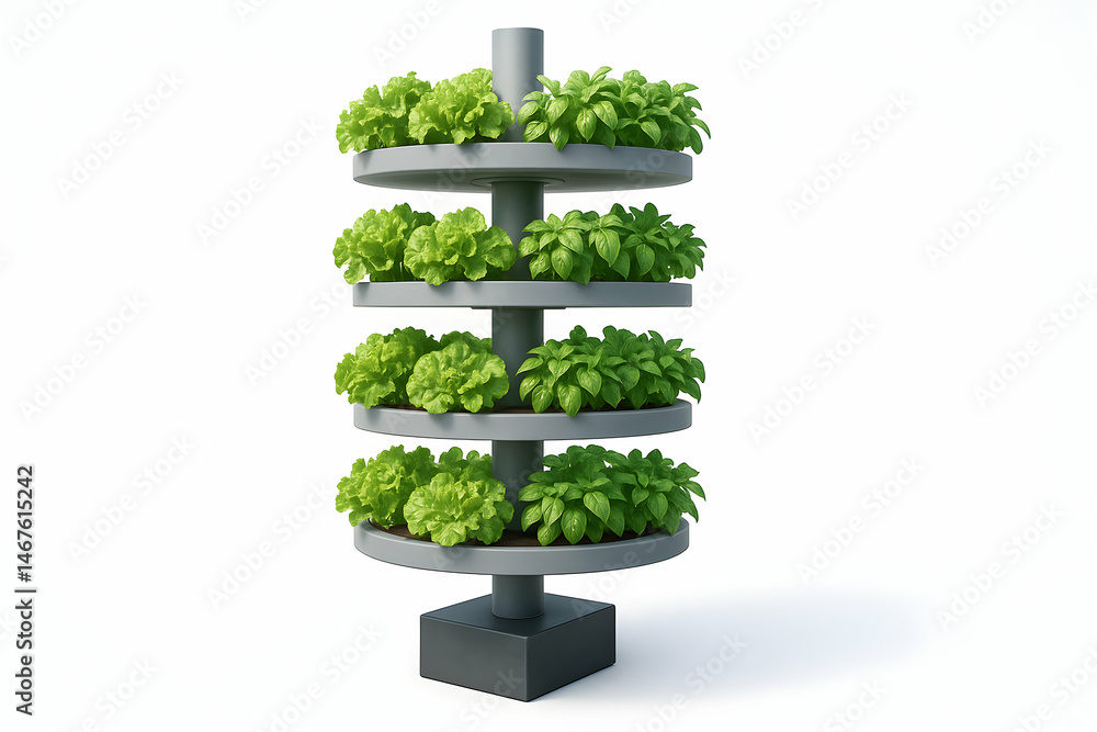 A vertical garden structure showcasing lush green herbs arranged in a modern design. Perfect for urban gardening enthusiasts and sustainable living advocates.