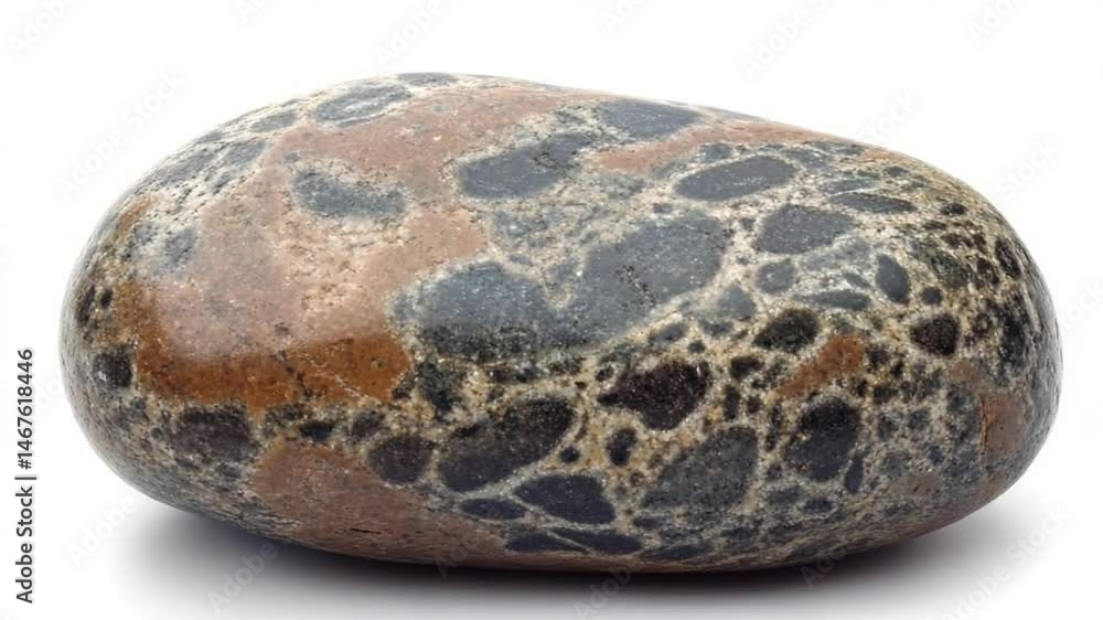 Intricate Patterns: A Close-Up of a Unique Polished Stone Intricate Patterns: A Close-Up of a Unique Polished Stone