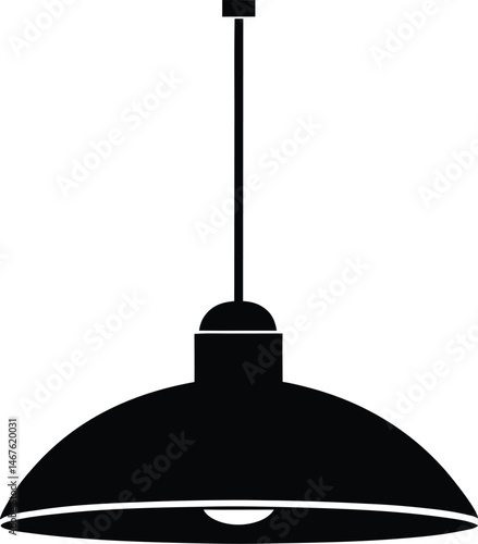 Hanging pendant light silhouette,lighting home decor illustration silhouette