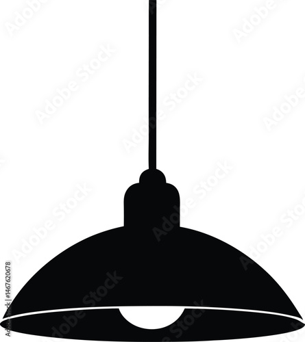 Hanging pendant light silhouette,lighting home decor illustration silhouette