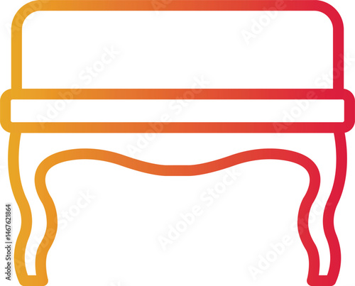 Ottoman Color gradient illustration vector icon 
