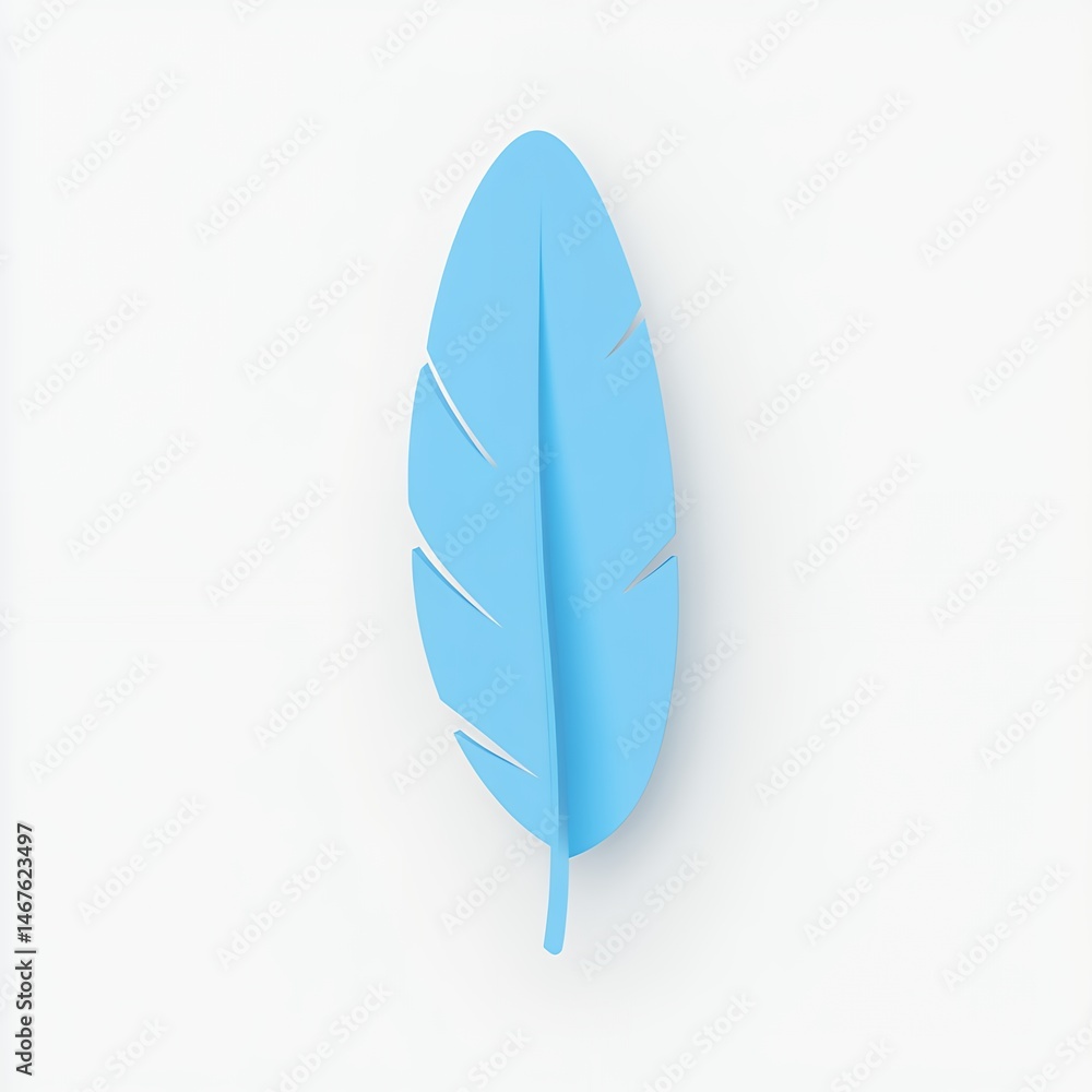 Light Blue Paper Feather Minimalist Design Elegant Illustration Background art soft calm airy pale Light Blue Paper Feather Minimalist Design Elegant Illustration Background art soft calm airy pale