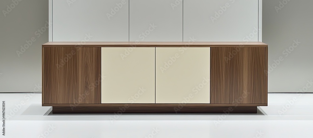 Fototapeta premium Modern Credenza with Light Accent