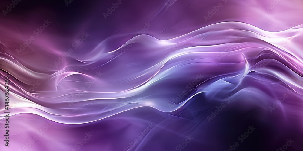 Fototapeta premium Abstract purple color wave flowing express the energetic ripple. Seamless texture of vividness curve swirling convey sense of harmony and wonderful scene perfect for effect and graphic design. AIG51.