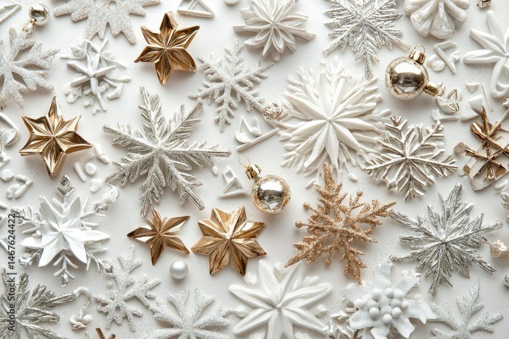 Festive snowflake ornaments Festive snowflake ornaments