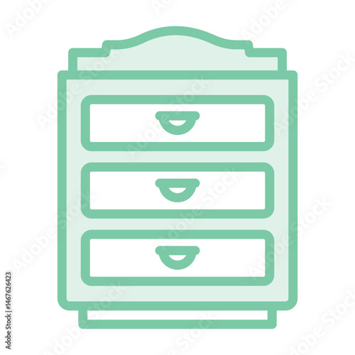 Chest Of Drawers duotone line icon, vector, pixel perfect, illustrator file 
