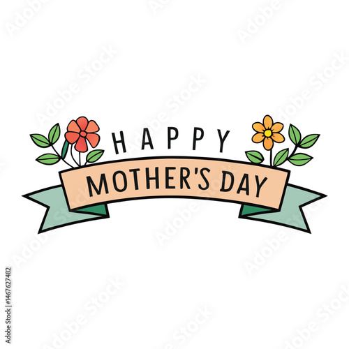 Elegant “Happy Mother’s Day” lettering with floral accents and soft pastel tones, perfect for celebrating moms with warmth, love, and heartfelt appreciation.
