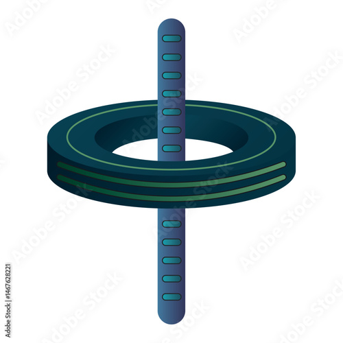 Orbiting ring station. Vector