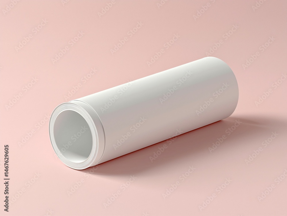 White Paper Roll Mockup White Paper Roll Mockup