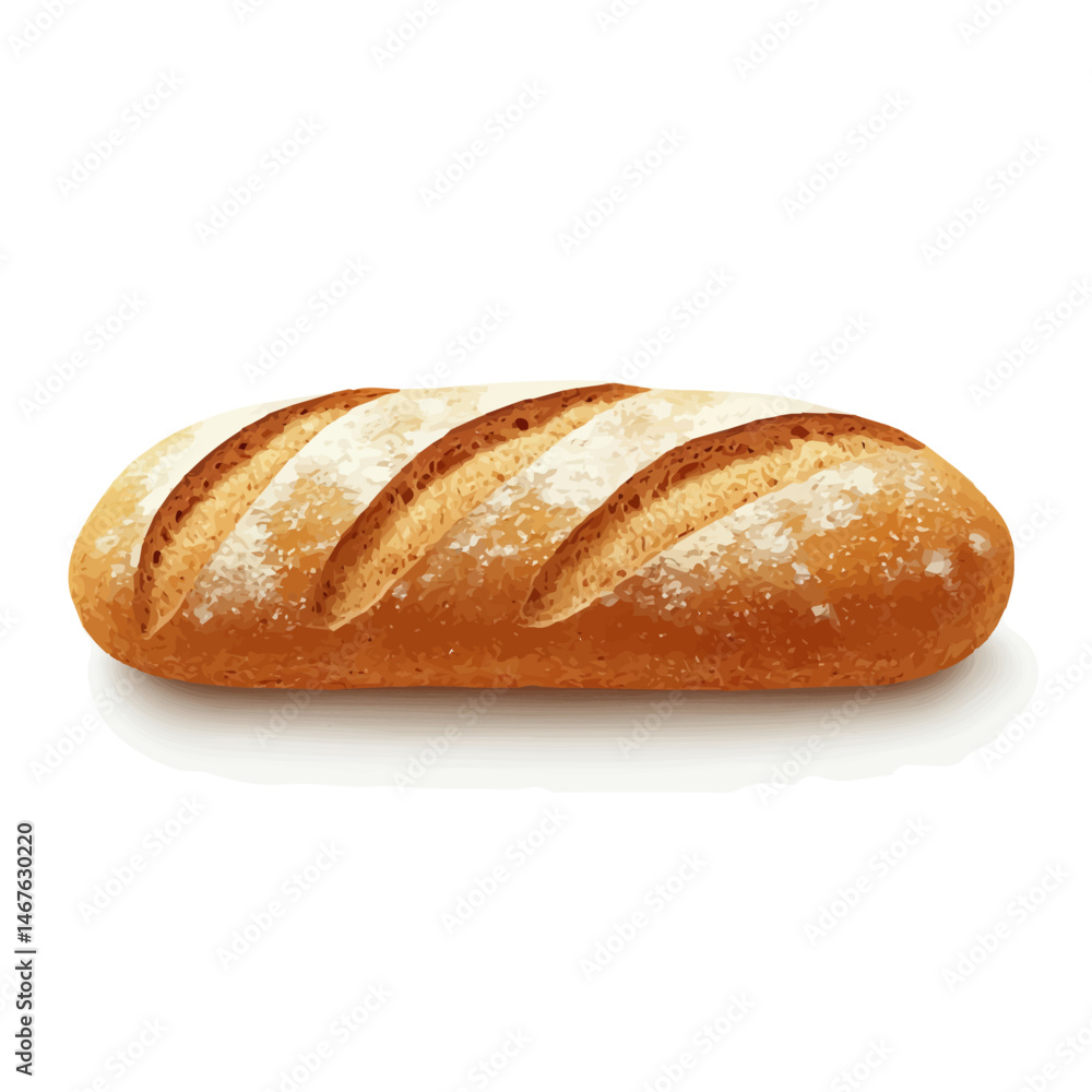 Flat vector Whole Wheat Bread, minimalist design, isolated on a white background. Flat vector Whole Wheat Bread, minimalist design, isolated on a white background.