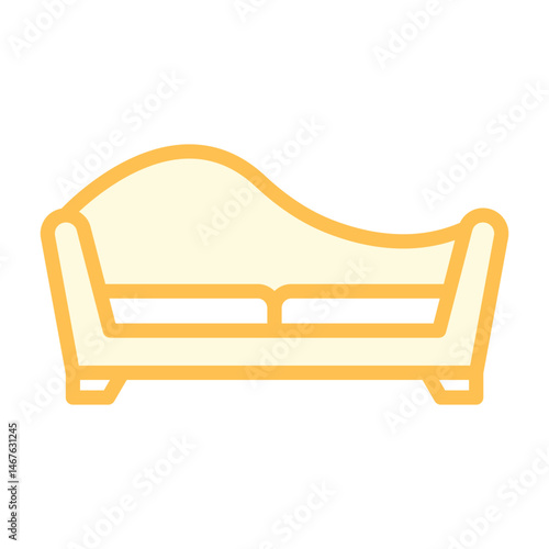 Sectional Sofa duotone line icon, vector, pixel perfect, illustrator file 
