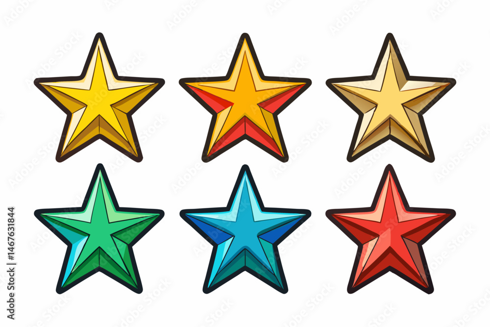 star icon set with white background star icon set with white background