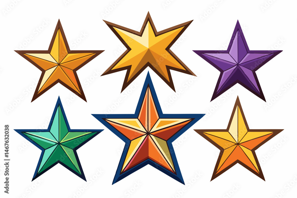 star icon set with white background star icon set with white background