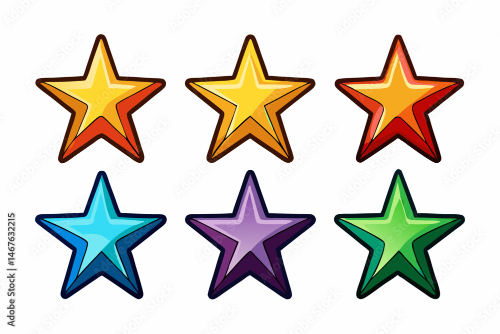 star icon set with white background star icon set with white background