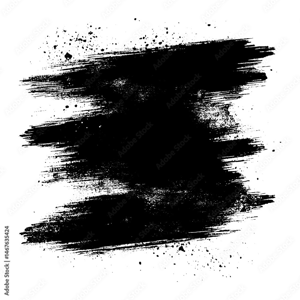 Rough black brush strokes create a bold grungy texture , Black color paint brush stroke, cut out. Rough black brush strokes create a bold grungy texture , Black color paint brush stroke, cut out.