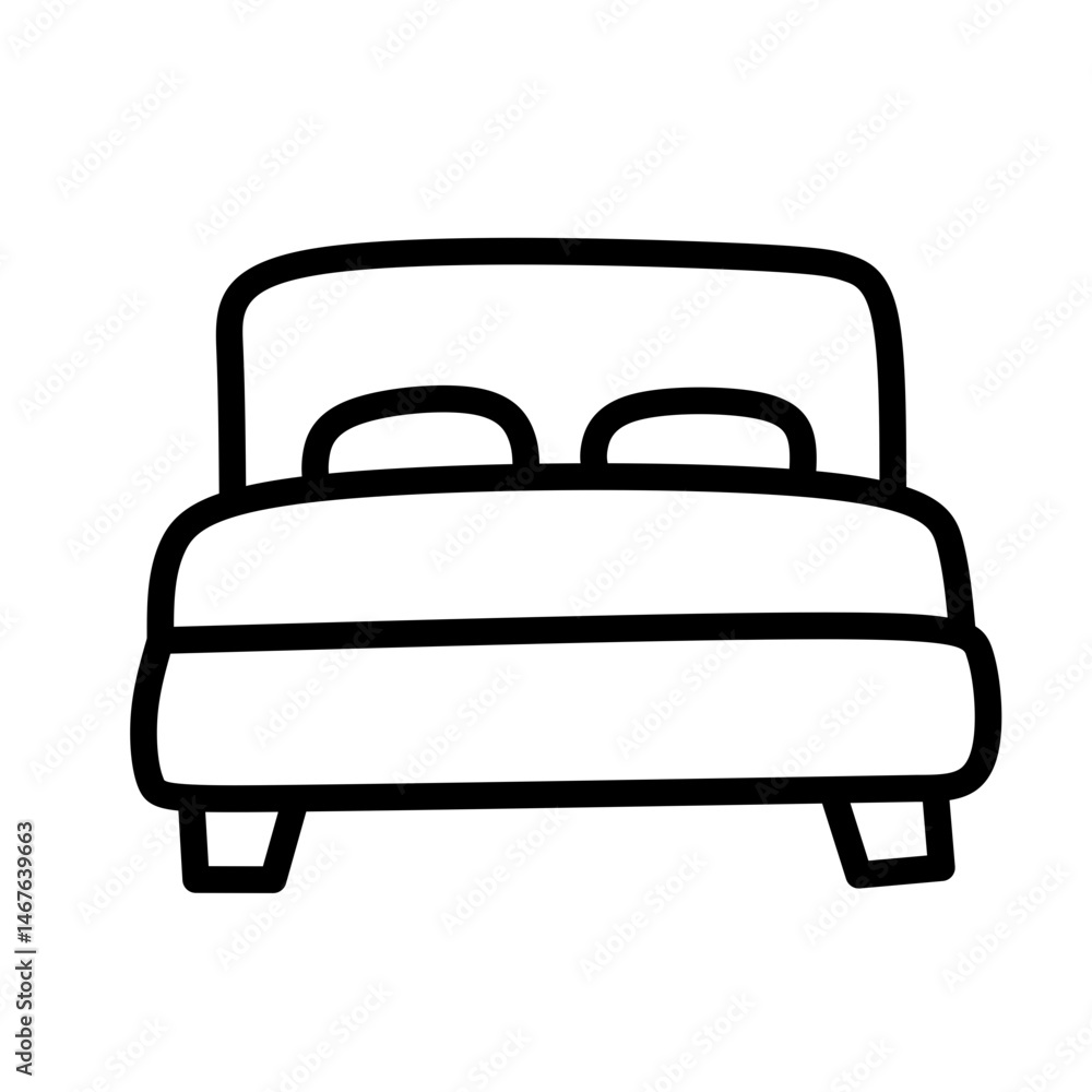 Vector icon for mattress or bedroom Vector icon for mattress or bedroom