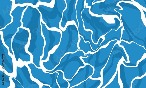 A blue and white water pattern