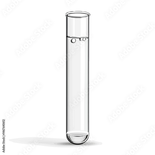 Test Tubes Flat vector, minimalist design, isolated on a white background.