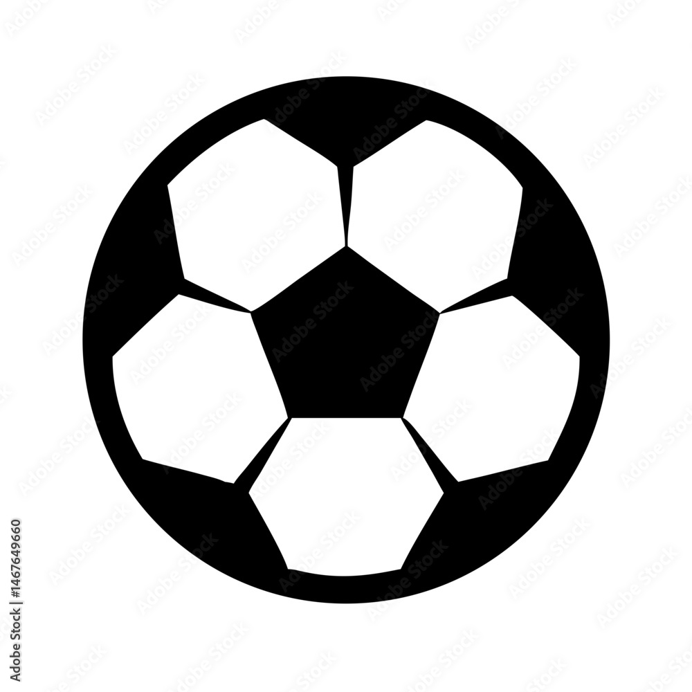 Fototapeta premium soccer ball silhouette on transparent background for web and graphic design