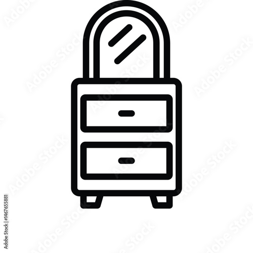 Vanity line icon, vector, pixel perfect, illustrator file 

