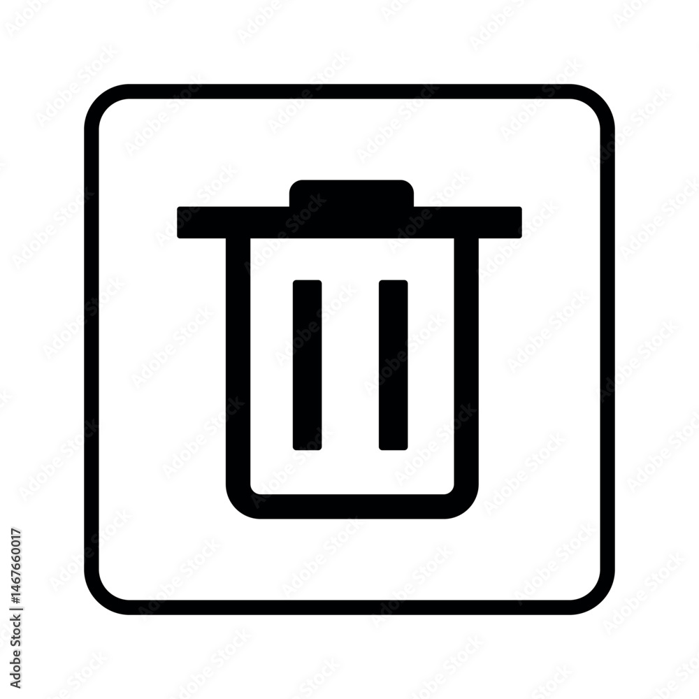 trash bin icon, garbage can symbol, waste container pictogram, delete button illustration, cleanup sign trash bin icon, garbage can symbol, waste container pictogram, delete button illustration, cleanup sign